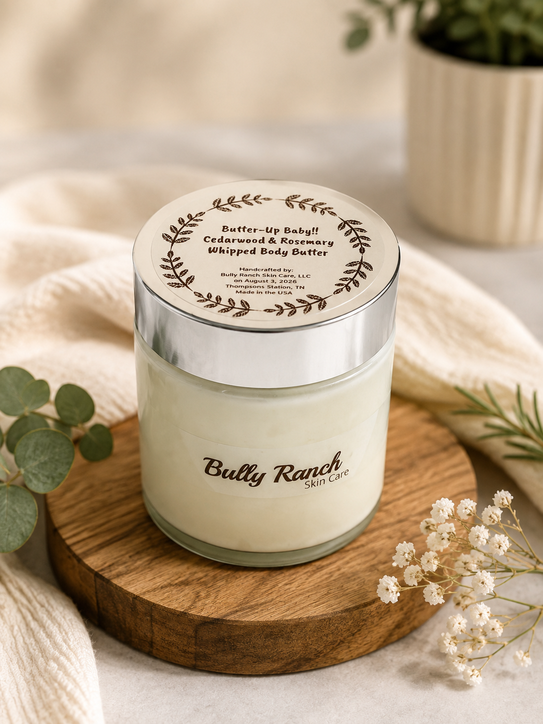 Butter-Up Baby!! Cedarwood & Rosemary Whipped Body Butter