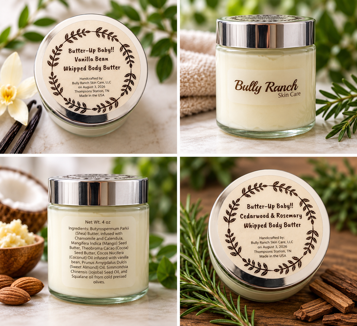 Butter-Up Baby!! Cedarwood & Rosemary Whipped Body Butter