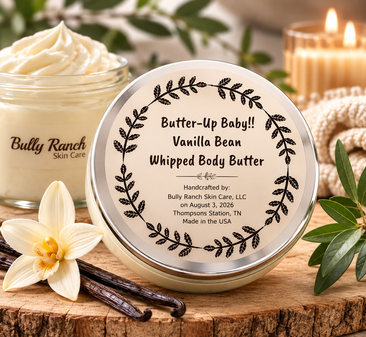 Butter Up Baby!!! Vanilla Bean Whipped Body Butter, 4 oz
